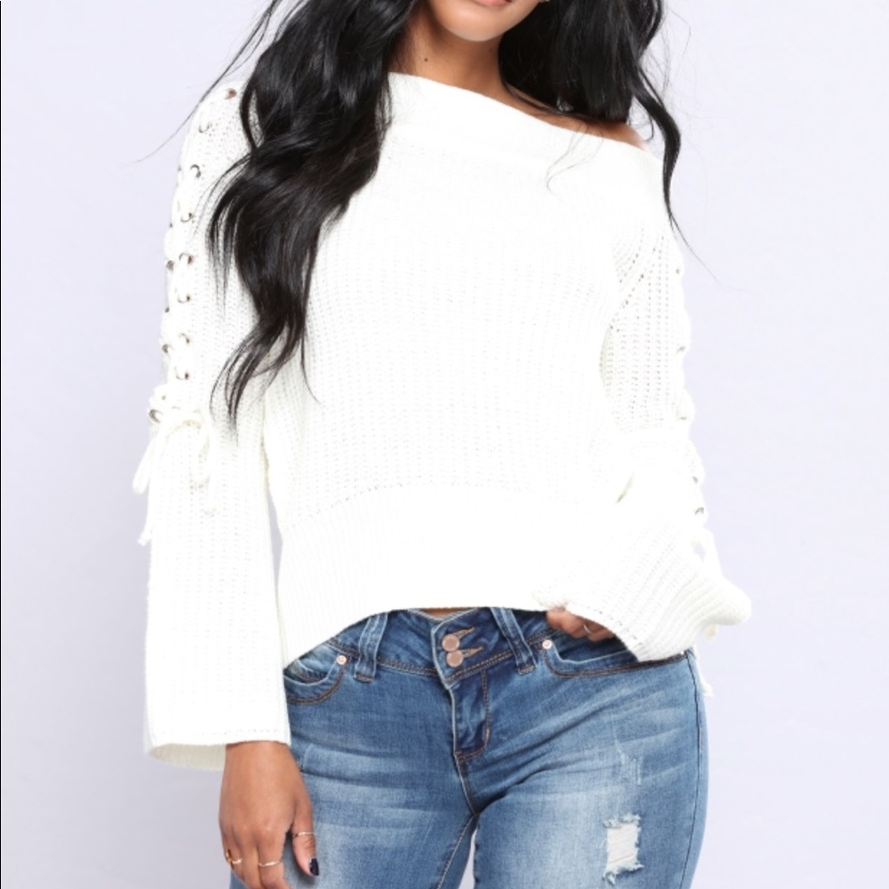 off the shoulder sweater